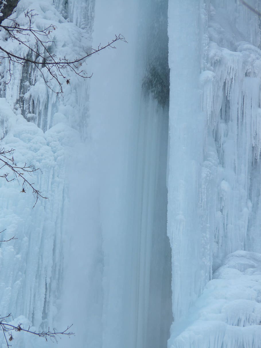 Urach, Waterfall, Ice, urach waterfall, frozen, icicle, winter HD wallpaper