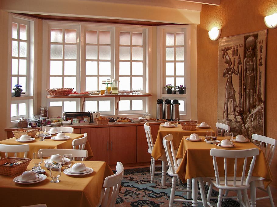 breakfast table, the breakfast table, window, seat, indoors HD wallpaper