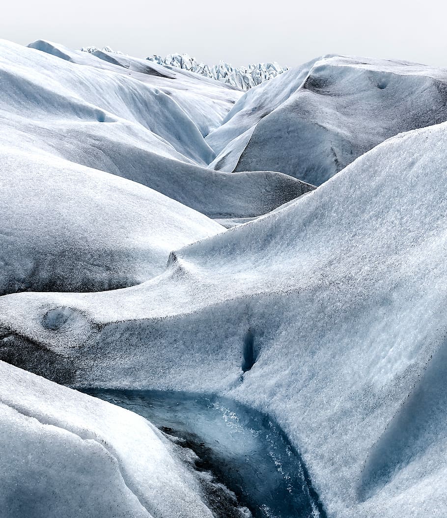 Gray Glacier in Patagonia, landscape photography of gray mountains HD wallpaper