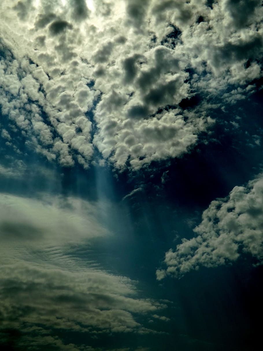 Cloud, White, Fluffy, sky, blue, nature, cloud - sky, no people HD wallpaper