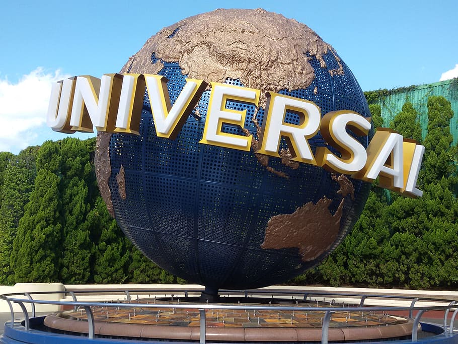 Universal logo, symbol, universal studio, osaka, japan, nature