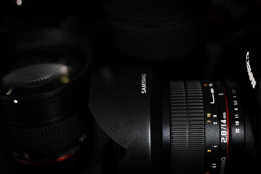 camera, the background, black, dark, canon, photographer, photo equipment HD wallpaper