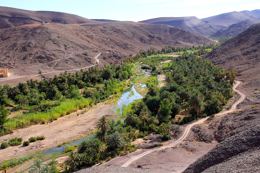 atlas, marrakech, valle, mountain, landscape, scenics - nature HD wallpaper