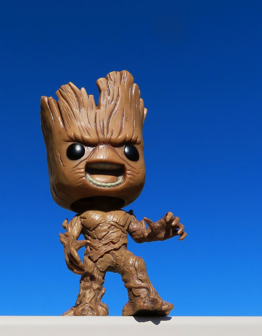 angry groot, guardians of the galaxy, action figure, toy, superhero, HD wallpaper