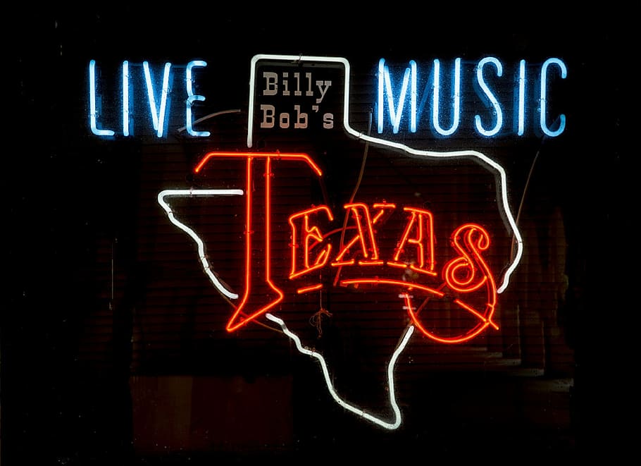 Live Music Billy's Bob's Texas neon signage, billy bob's, fort worth