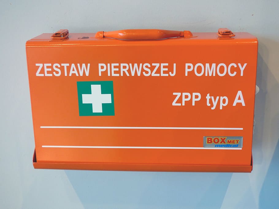 first aid kit, medical, przedmedyczna, health, text, communication, HD wallpaper