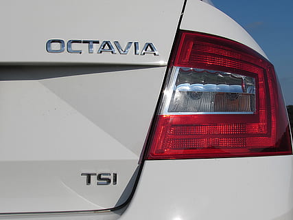 white Skoda Octavia TSi at daytime, Auto, Back Light, Stop HD wallpaper