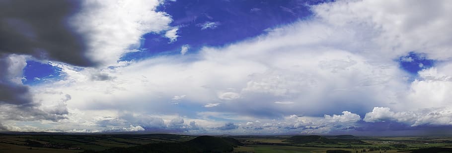clouds, sky, blue, landscape, clouds form, covered sky, endless HD wallpaper