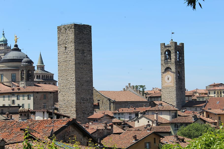 Bergamo, High, City, Alta, high city, bergamo alta, lombardy, HD wallpaper