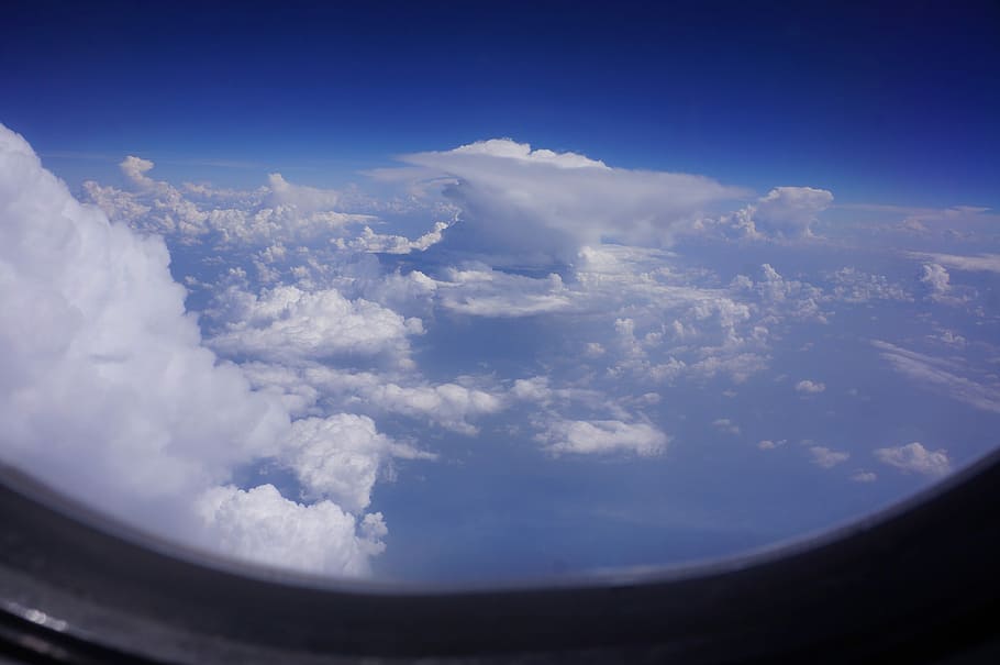 Sky, Blue, Fly, cloud - sky, scenics, beauty in nature, no people HD wallpaper