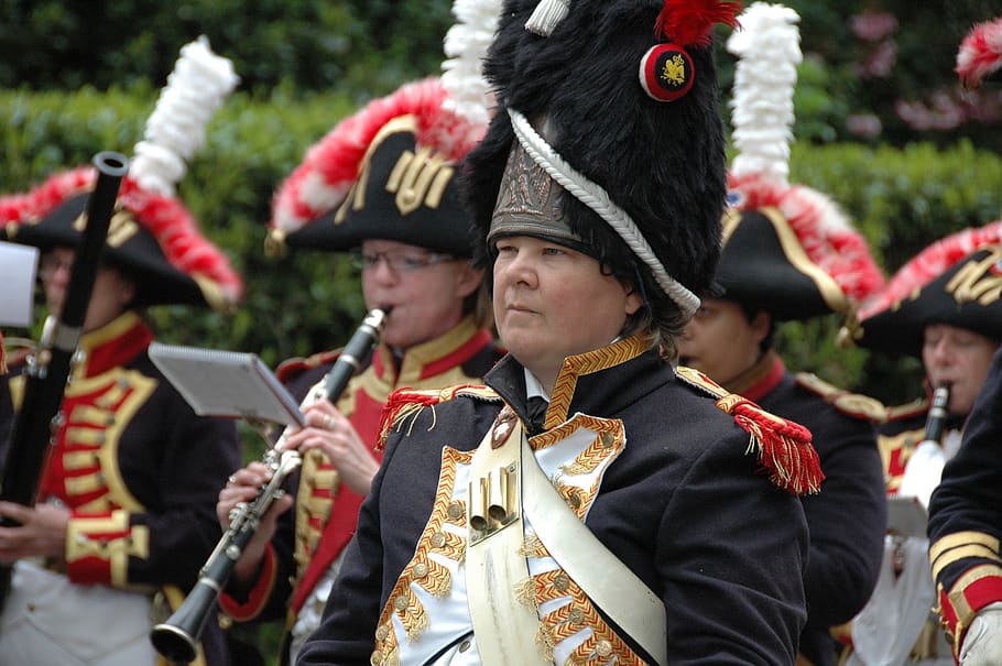 napoleon, procession, folklore, waterloo costume, time, clothing HD wallpaper