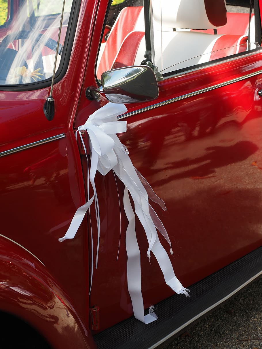 loop, vw beetle, bridal car, auto, oldtimer, vehicle, classic, HD wallpaper