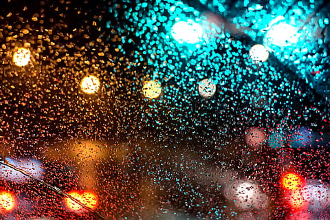 bokeh photography of lights, non, rainwater, reflect, flow HD wallpaper