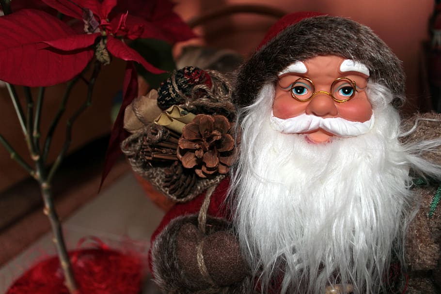 grey, bart, christmas, santa Claus, decoration, celebration HD wallpaper