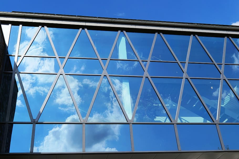 building, architecture, window, glass, facade, modern, mirroring HD wallpaper