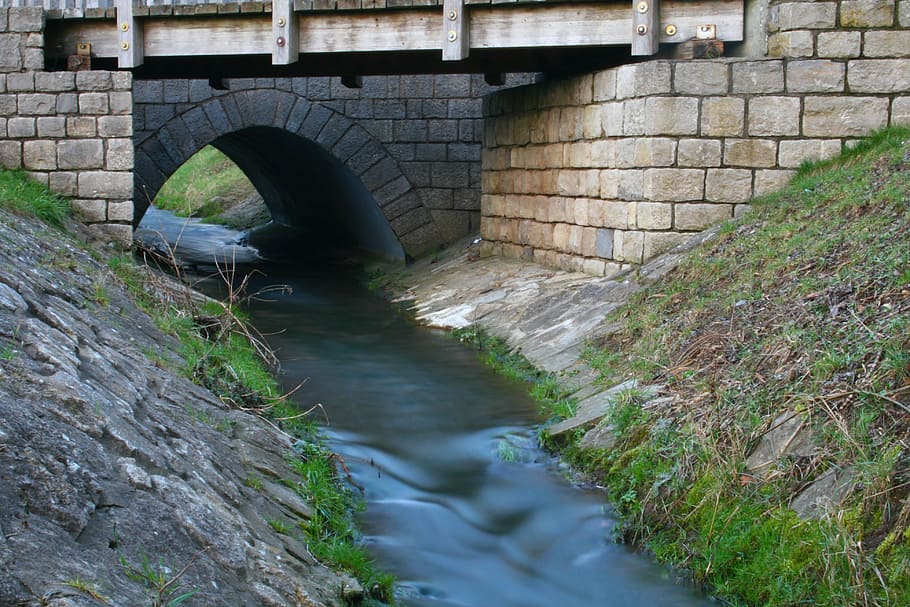 bach, bridge, water, landscape, nature, river, web, bridge brook HD wallpaper