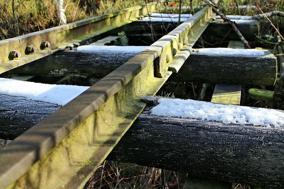 train, rail, track, old, shut down, railway tracks, gleise HD wallpaper