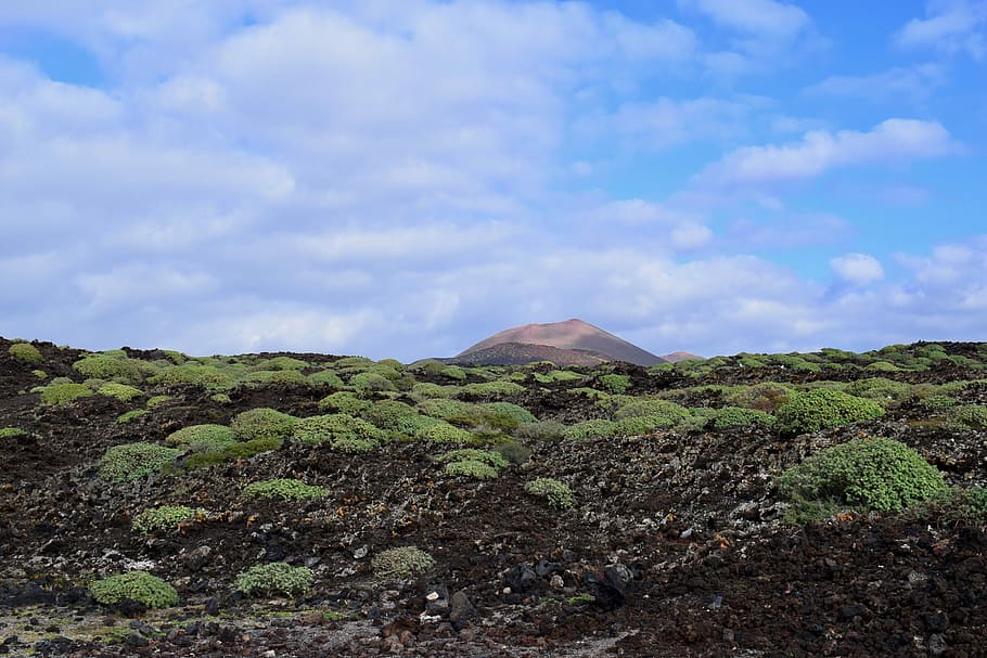 land covered in grass and mud, nature, landscape, sky, mountain HD wallpaper