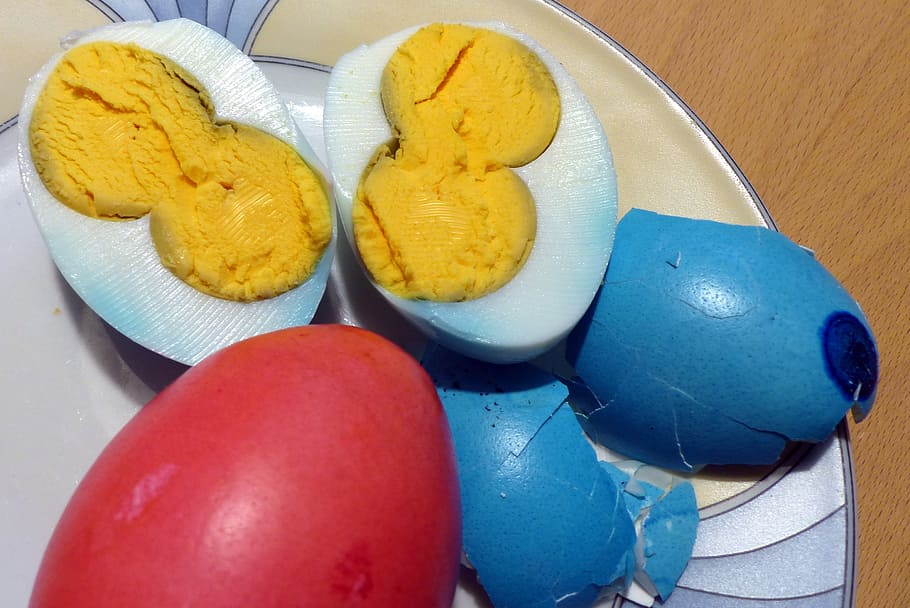 egg, yolk, double, two, easter egg, colorful, colored, shell HD wallpaper