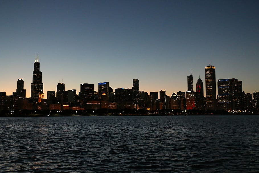 Chicago, Skyline, Skyline, View, skyscraper, urban skyline HD wallpaper