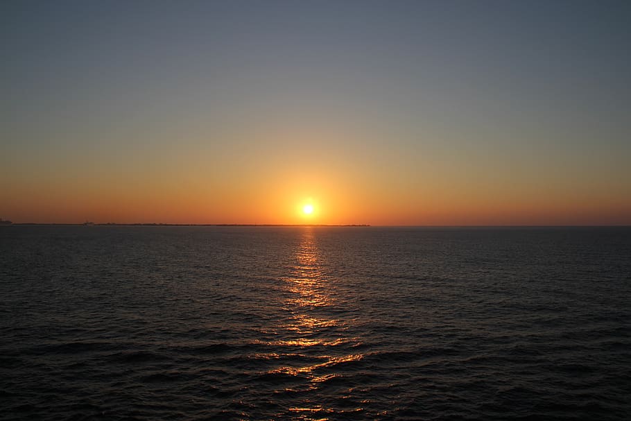 sunset, ocean, sky, water, sea, beauty in nature, scenics - nature HD wallpaper