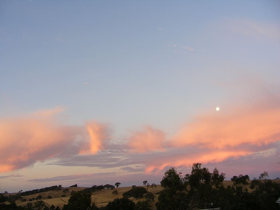 nairnes, sky, evening sky, clouds, wild romatisch, mood, silhouette HD wallpaper
