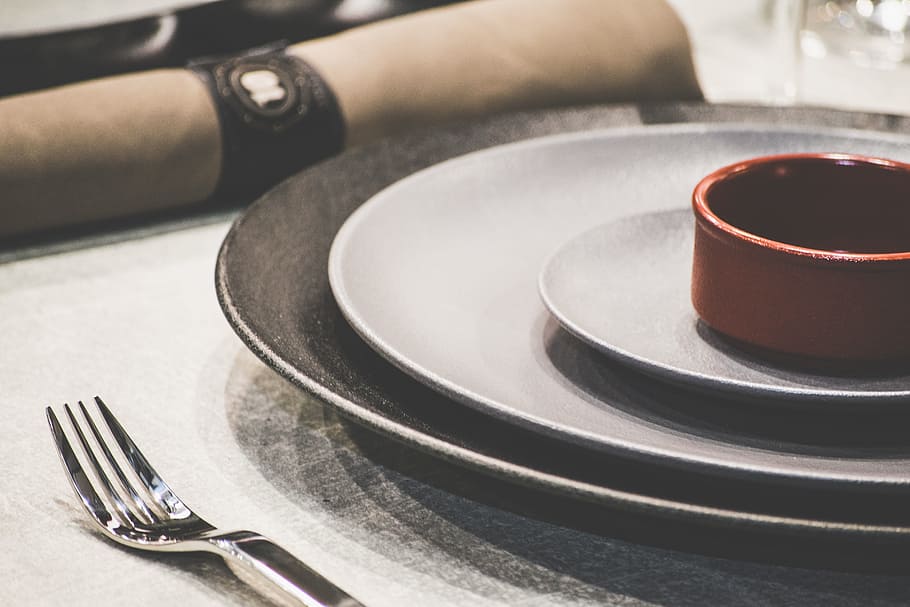 plate, utensils, fork, table, dine, cup, music, arts culture and entertainment HD wallpaper