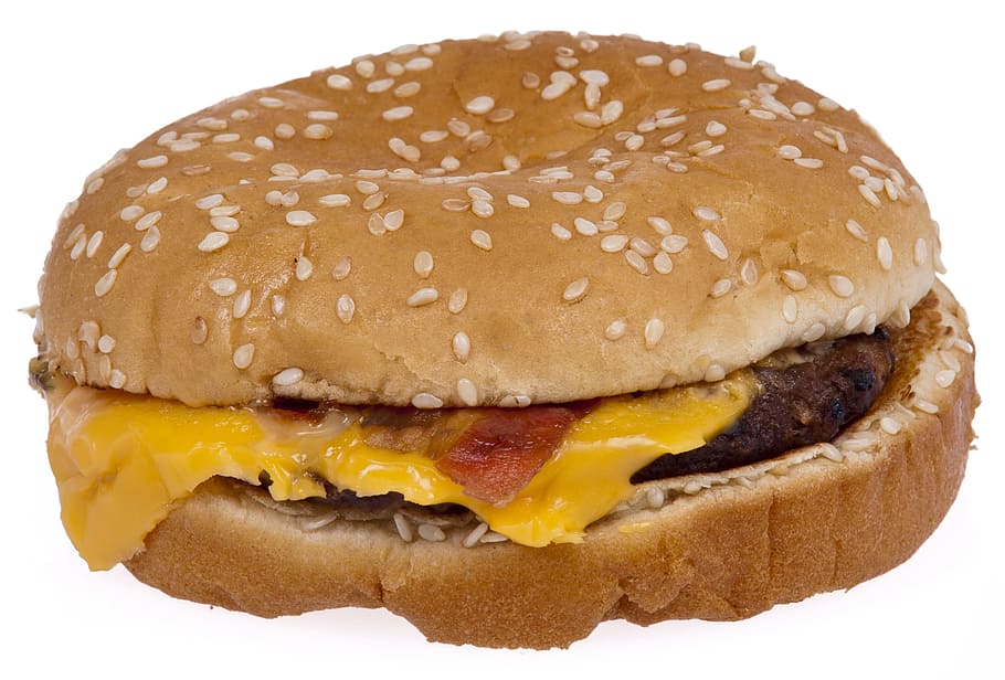 Hamburger, Fast Food, Unhealthy, eat, lunch, meat, fat, diet, HD wallpaper