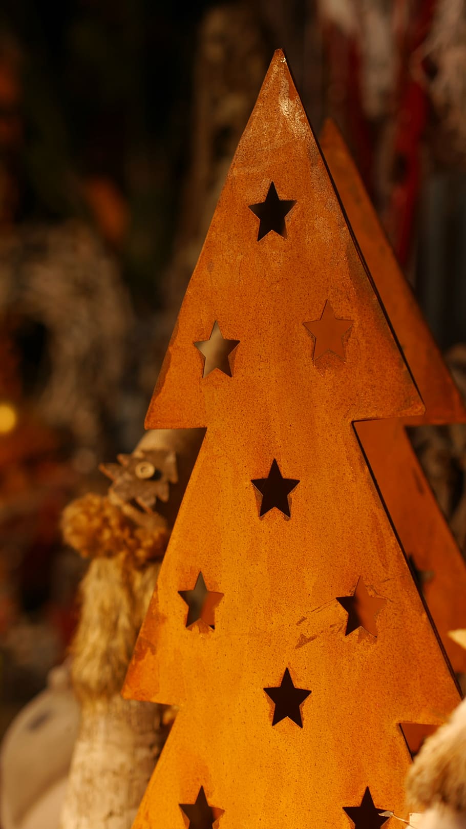 christmas, advent, star shape, decoration, celebration, orange color HD wallpaper
