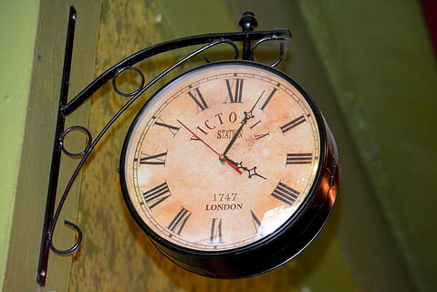 clock, timepiece, hour, deadline, watch, date, vintage, time clock HD wallpaper