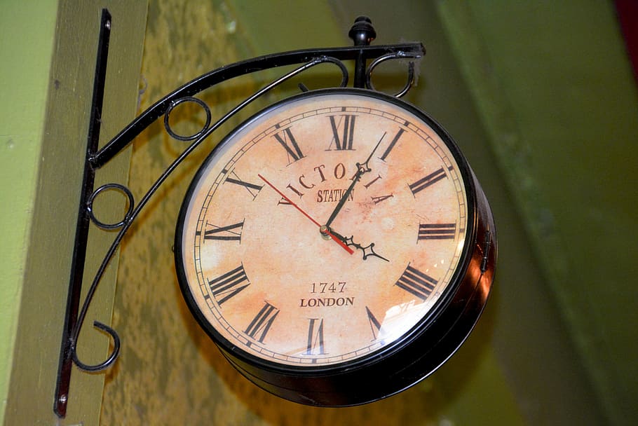 clock, timepiece, hour, deadline, watch, date, vintage, time clock, HD wallpaper