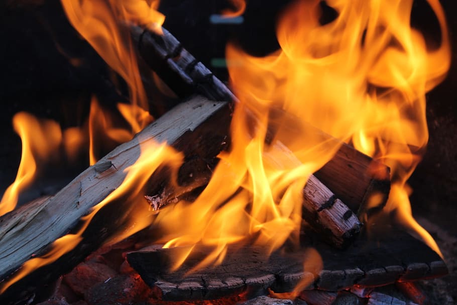 fire, flame, hot, burn, fire - natural phenomenon, burning HD wallpaper