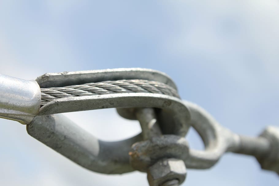 union, rope, wire, screw, strength, metal, close-up, focus on foreground HD wallpaper