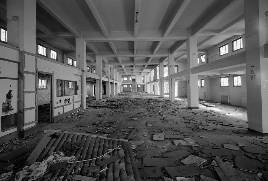 Interior of Abandoned building in Albuquerque, New Mexico, photos, HD wallpaper