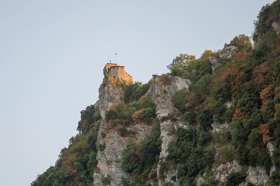 castle, hill, old, architecture, landmark, landscape, travel HD wallpaper