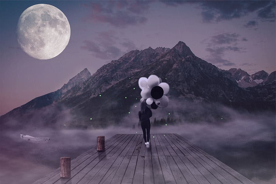 night, dark, star, shadow, sky, evening, abendstimmung, background HD wallpaper