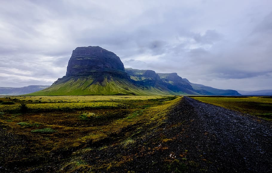 landscape, mountains, nature, clouds, countryside, daylight, field HD wallpaper