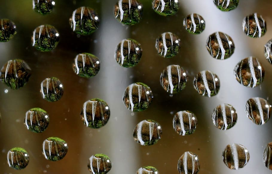 drops, water, cascada, refractive, macro, coloring, full frame HD wallpaper