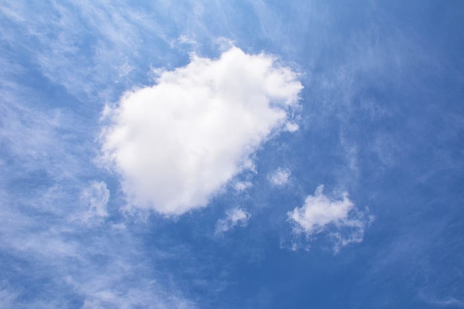white cloud, blue sky and white clouds, cloud - sky, cloudscape HD wallpaper