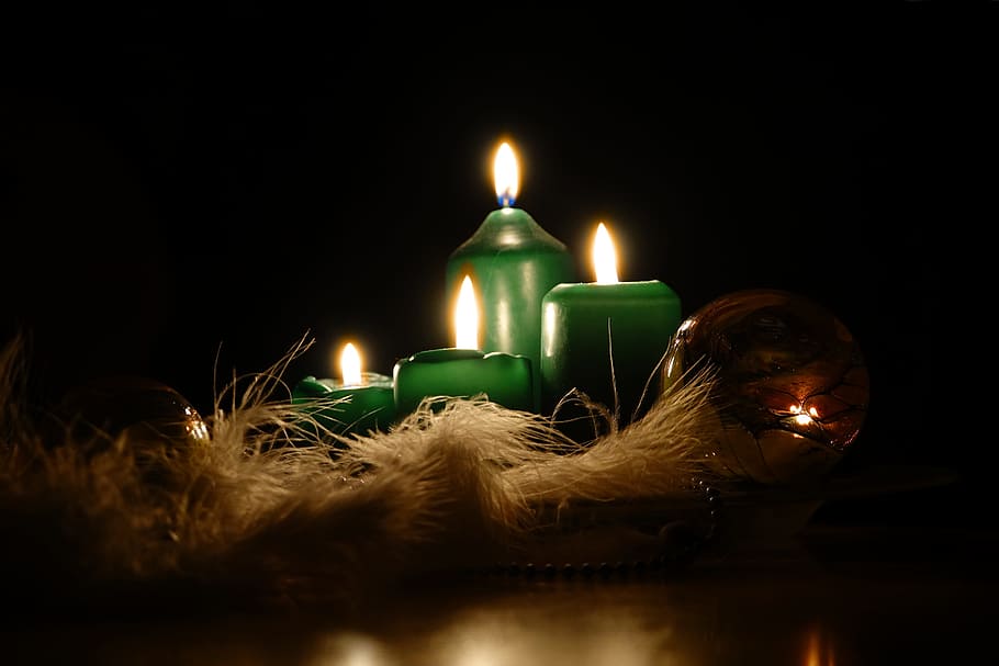 advent, 4 candles, candlelight, contemplative, burning, flame HD wallpaper