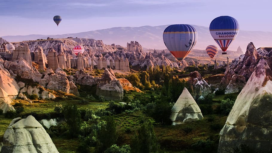 Travel, Balloon Flight, Pageant, cappadocia, nature, turkey, HD wallpaper