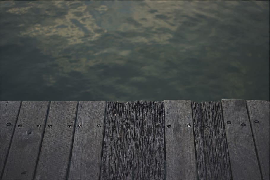 wood, dock, lake, wood - material, day, no people, pattern HD wallpaper