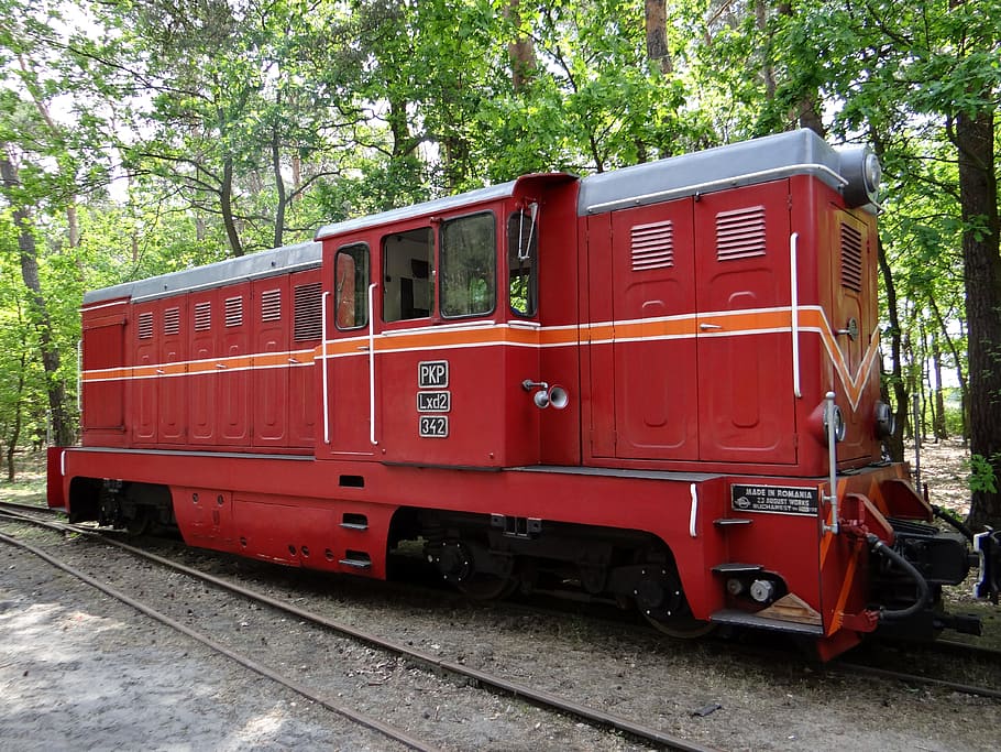 narrow-gauge railway, locomotive, train, wagons, rails, travel