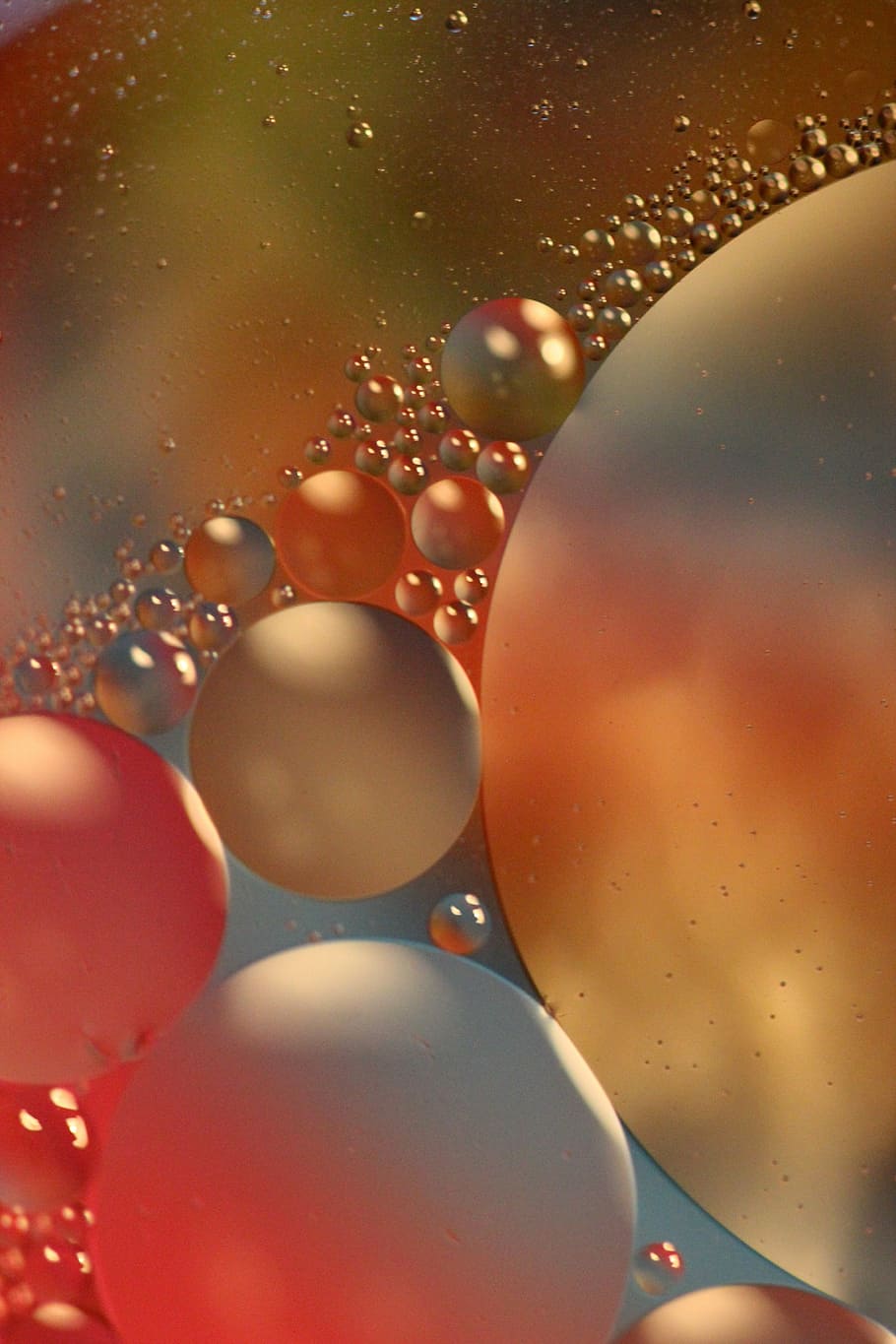 artistic, macro, spheres, colour, reflections, patterns, floating HD wallpaper