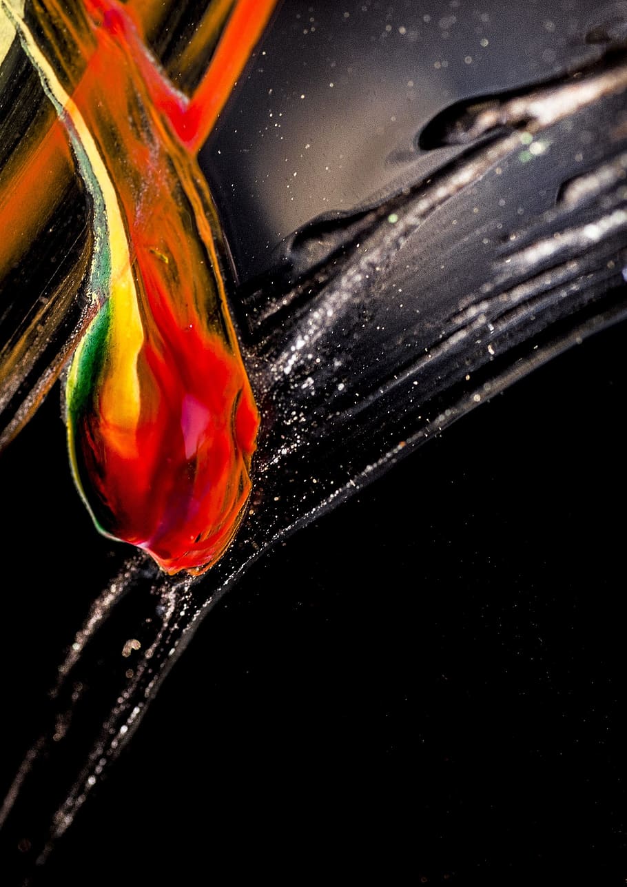Paint, Gel, Art, red, flower, plant, no people, nature, close-up HD wallpaper