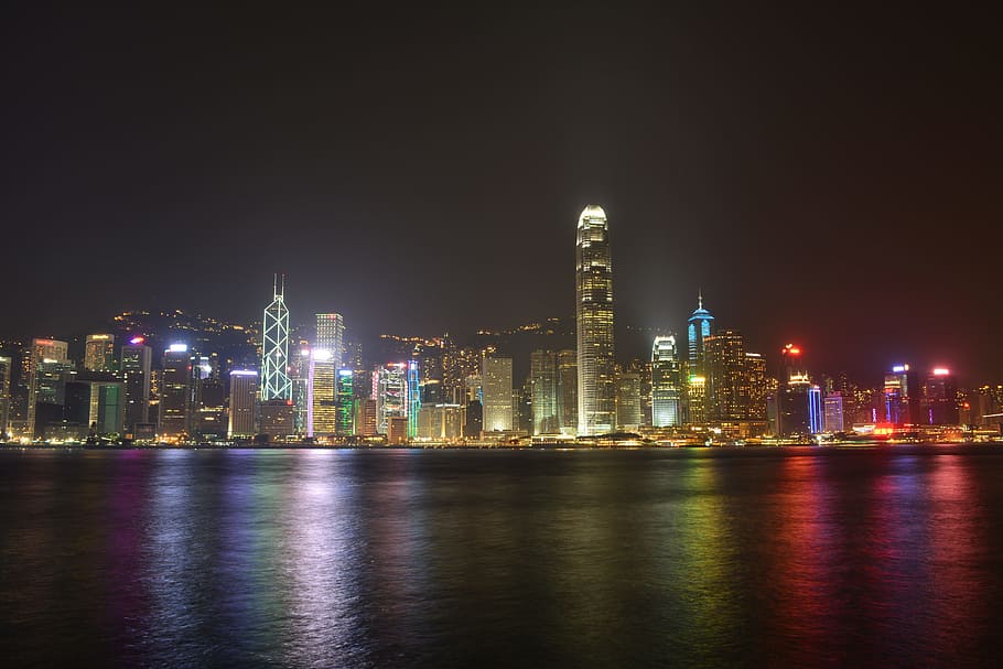 Hongkong, Victoria, Harbour, Asia, City, cityscape, skyline, HD wallpaper