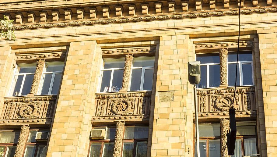 hammer and sickle, building, architecture, built structure HD wallpaper