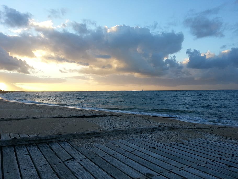 dromana, sunset, bay, cloudscape, dusk, coastline, landscape HD wallpaper