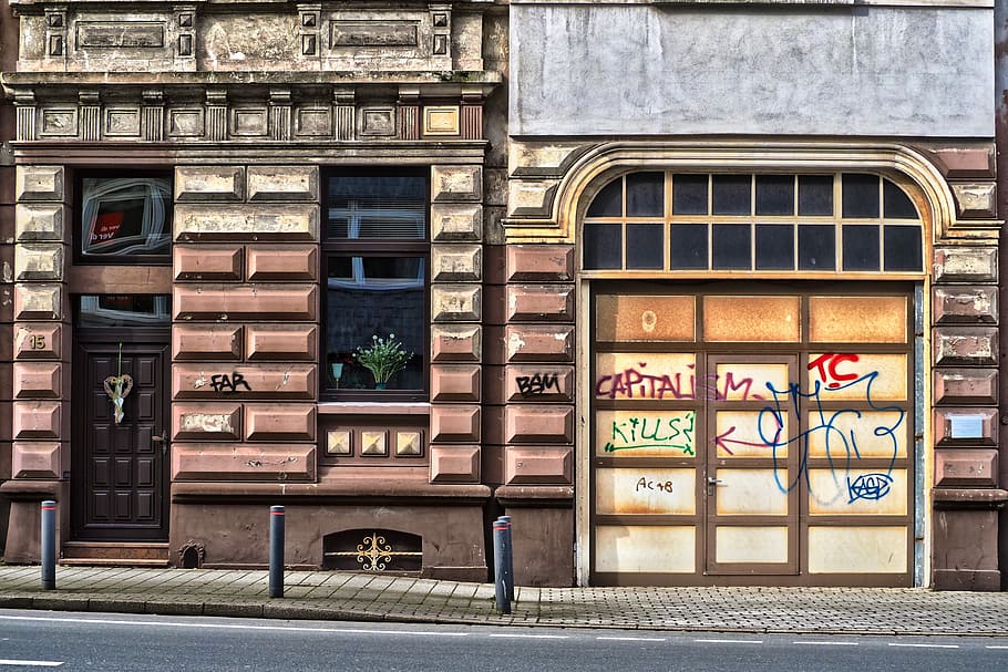 architecture, road, old, facade, building, window, ornaments HD wallpaper