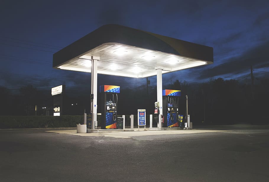 gasoline station, gas station, fuel, oil, pump, energy, diesel, HD wallpaper